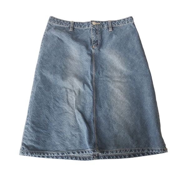 UNIONBAY Dresses & Skirts - Unionbay A Line Midi Denim Skirt Size 9